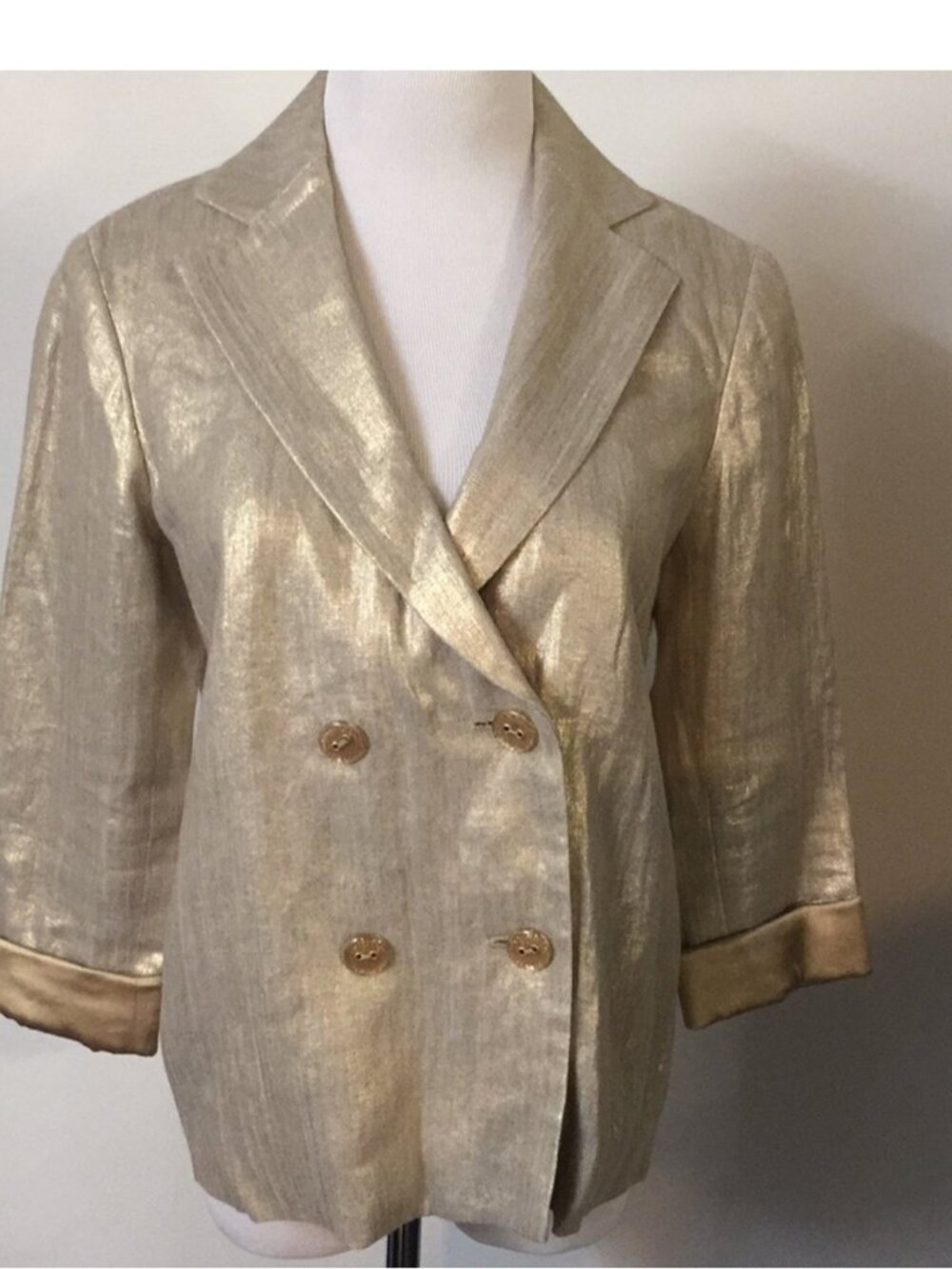 Diane Von Furstenberg linen blazer S 4